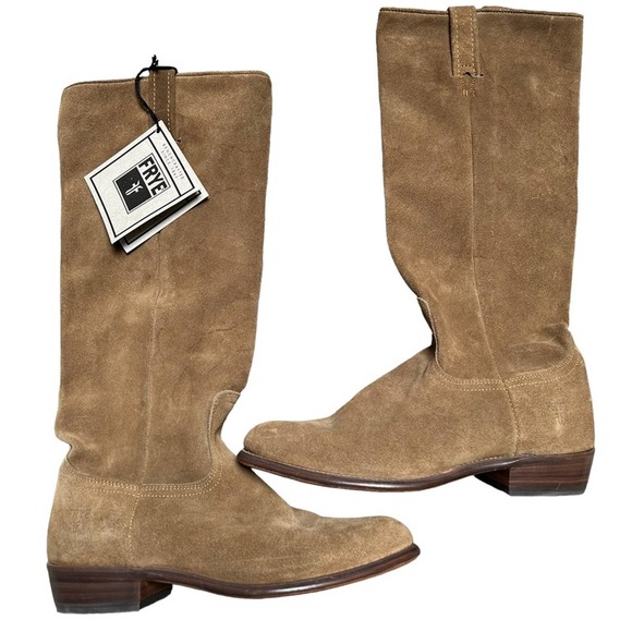 Frye Shoes - Frye Bari suede slouch riding boots Size 7